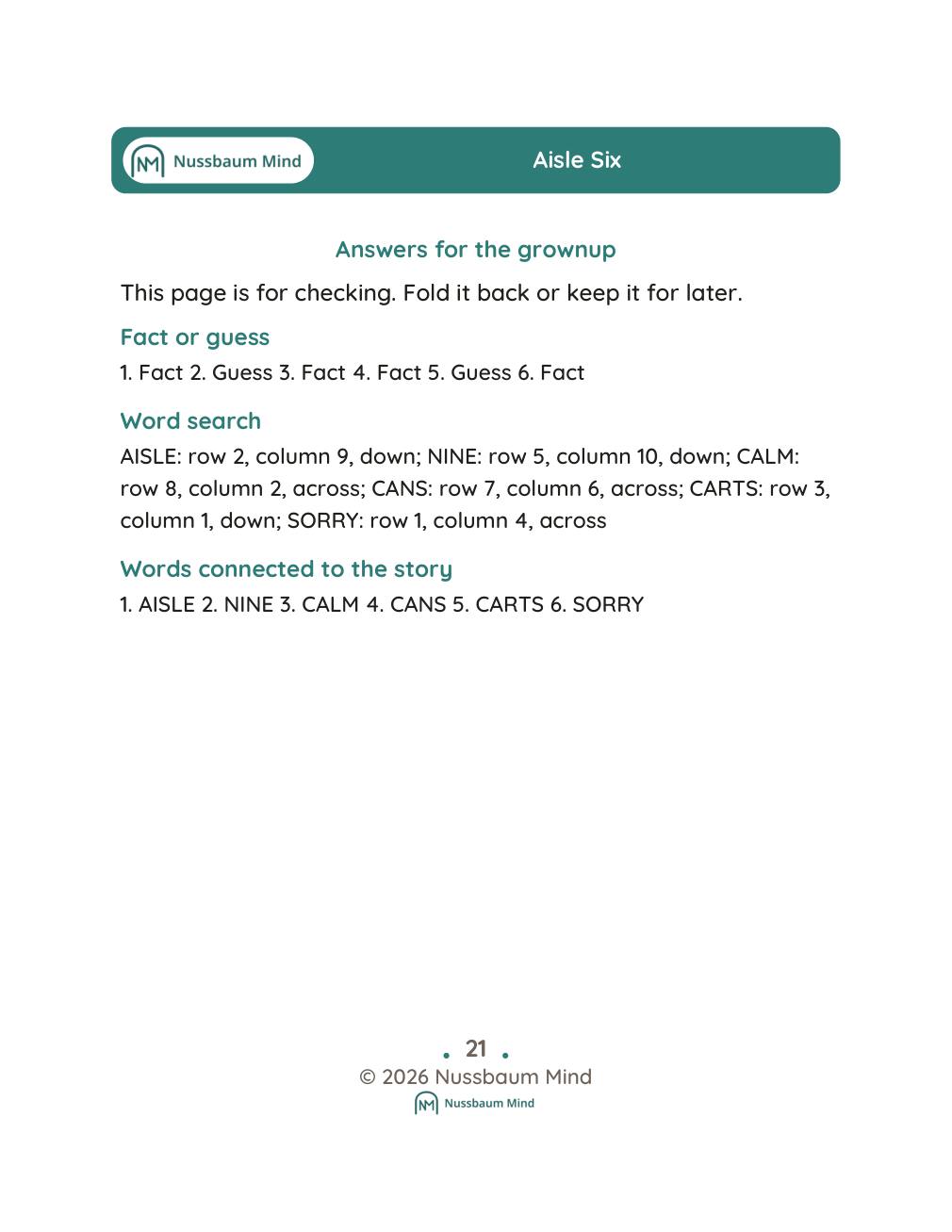 Aisle Six complete book page 22