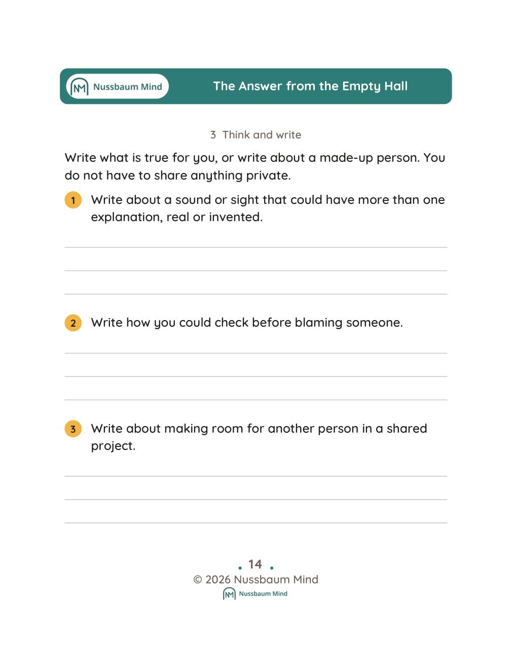 The Answer from the Empty Hall complete book page 15