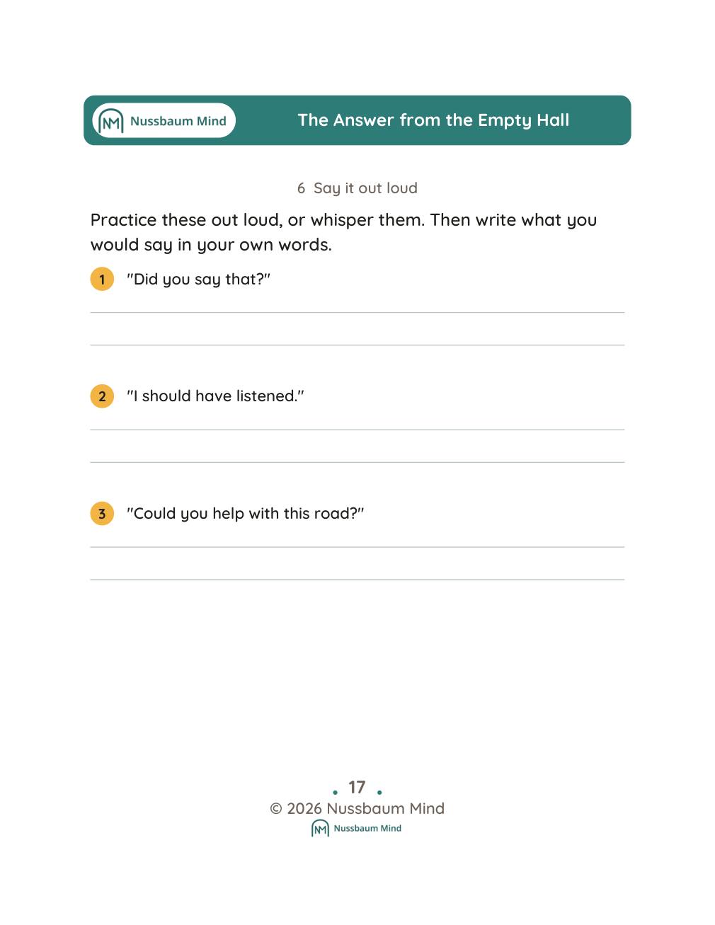 The Answer from the Empty Hall complete book page 18