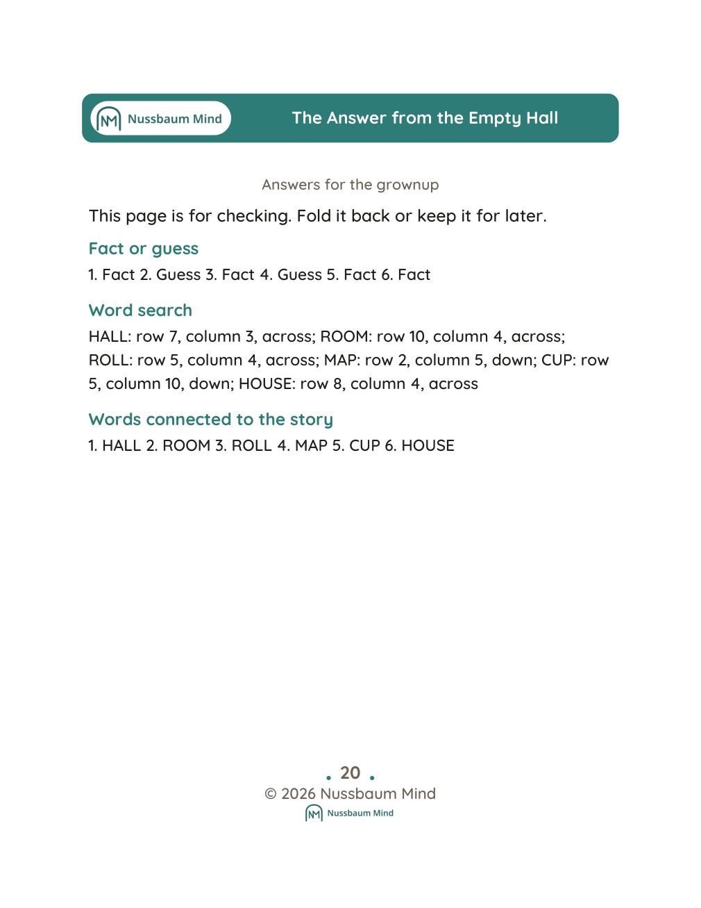 The Answer from the Empty Hall complete book page 21