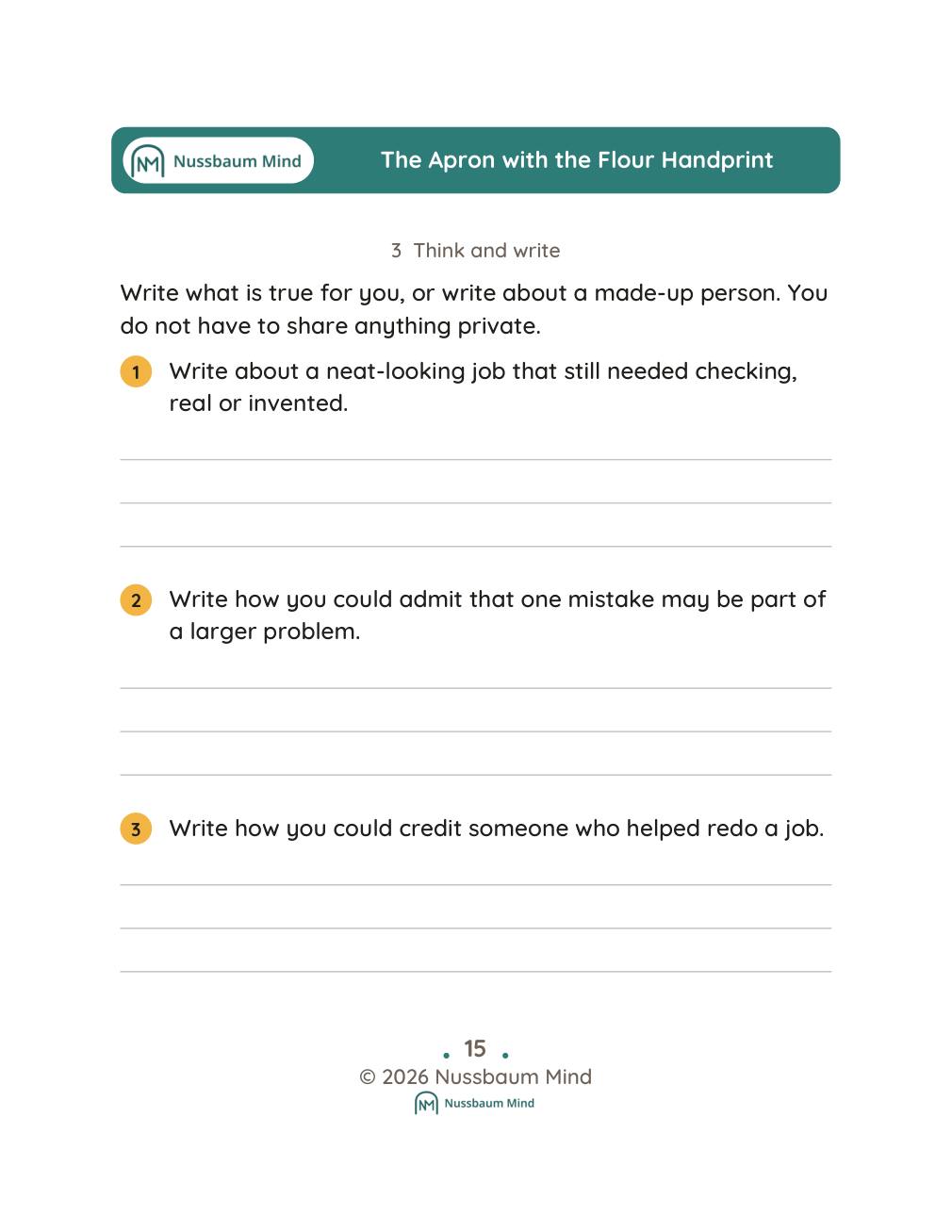The Apron with the Flour Handprint complete book page 16