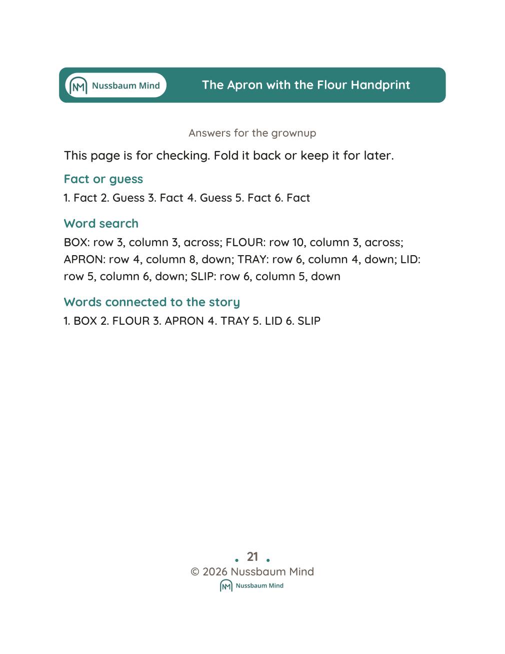 The Apron with the Flour Handprint complete book page 22