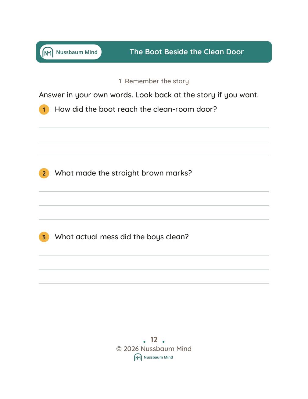 The Boot Beside the Clean Door complete book page 13
