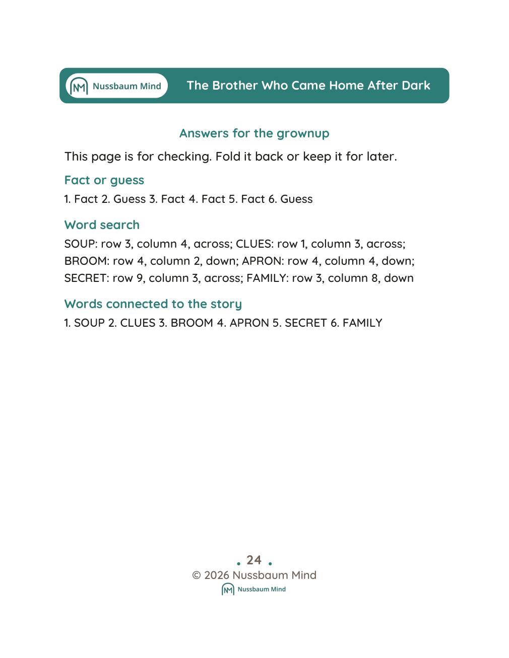 The Brother Who Came Home After Dark complete book page 25